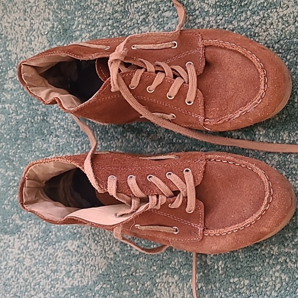 ALDO Made In Italy Brown Suede Lace-Up Shoes Sz 39
